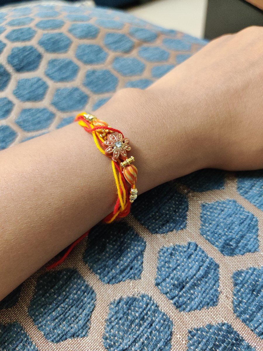 AnamikaPathak12's tweet photo. My mom got rakhi for me and my sister this time. I don't know what she was thinking but it made me so happy. Yes Ma, I'll protect you. https://t.co/bsdAYn8NX9
