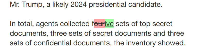 maggiediffs's tweet photo. .@maggiet1m3 Update to: 'Documents taken from Mar-a-Lago included classified material, a copy of the warrant shows.' https://t.co/AWow0ZxPd2 https://t.co/F7kGGAwsE0