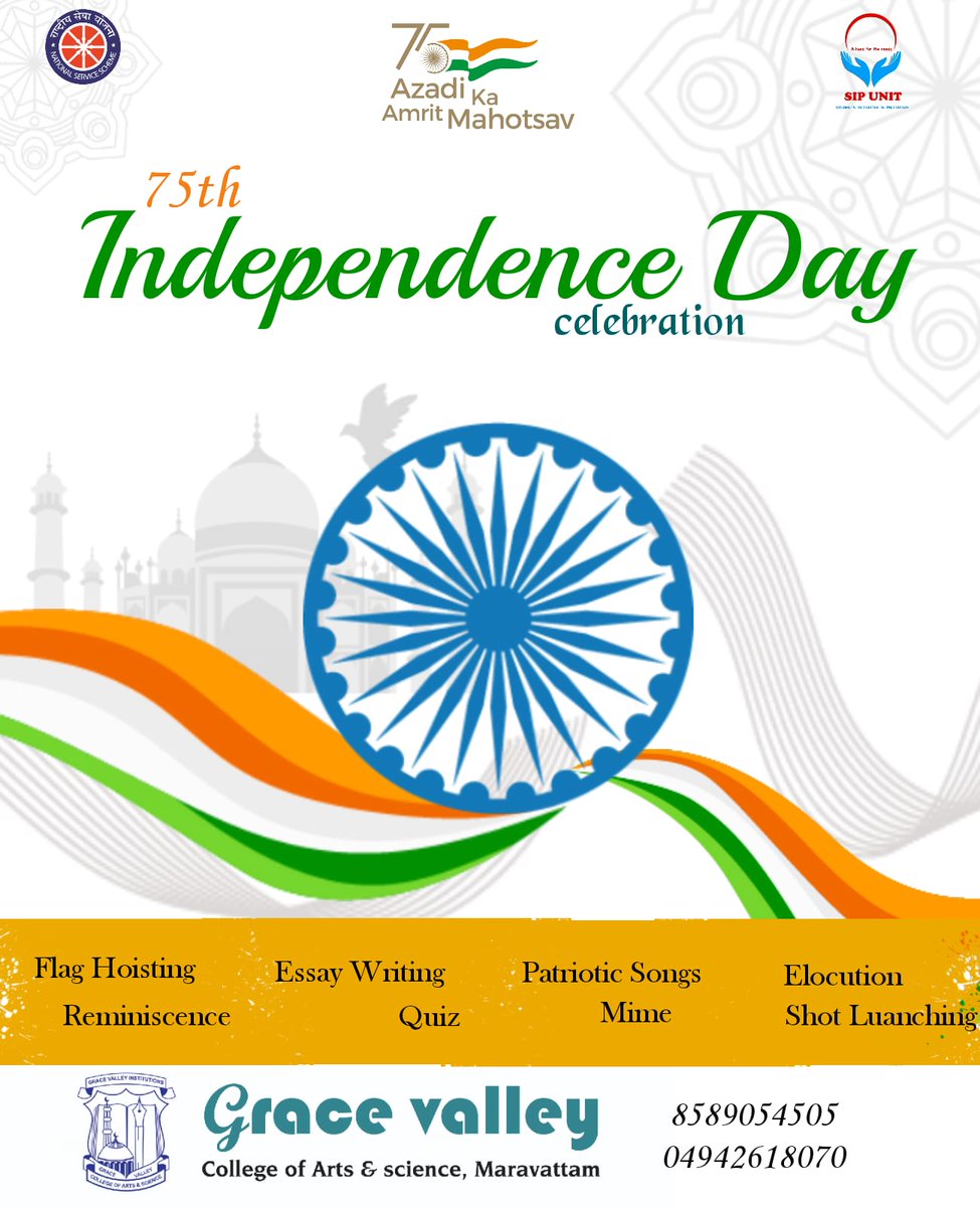 GraceValleyNSS's tweet photo. #AzadiKaAmritMahotsav 
#HappyIndependenceday2022 
#nss
Grace Valley College of Arts and Science Kadampuzha Malappuram https://t.co/Lu8MW3ffSO