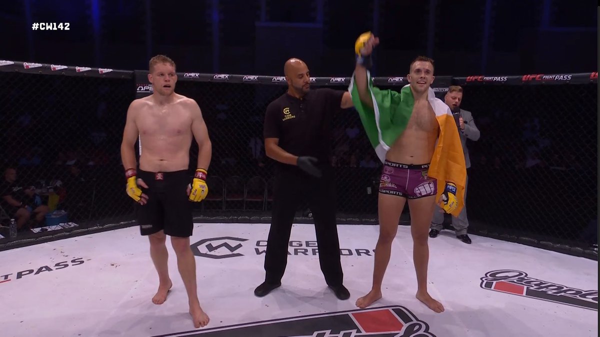 andyste123's tweet photo. Sean "The Voodoo Child" McCormac def. Owain Williams via Unanimous Decision (29-28, 29-28, 30-27).

A very solid Cage Warriors debut. Lots of positives to take away from it. 

Most importantly, the FAI main looks to be progressing from his last fight. #IrishMMA #CW142 https://t.co/pnOb6rdiyU