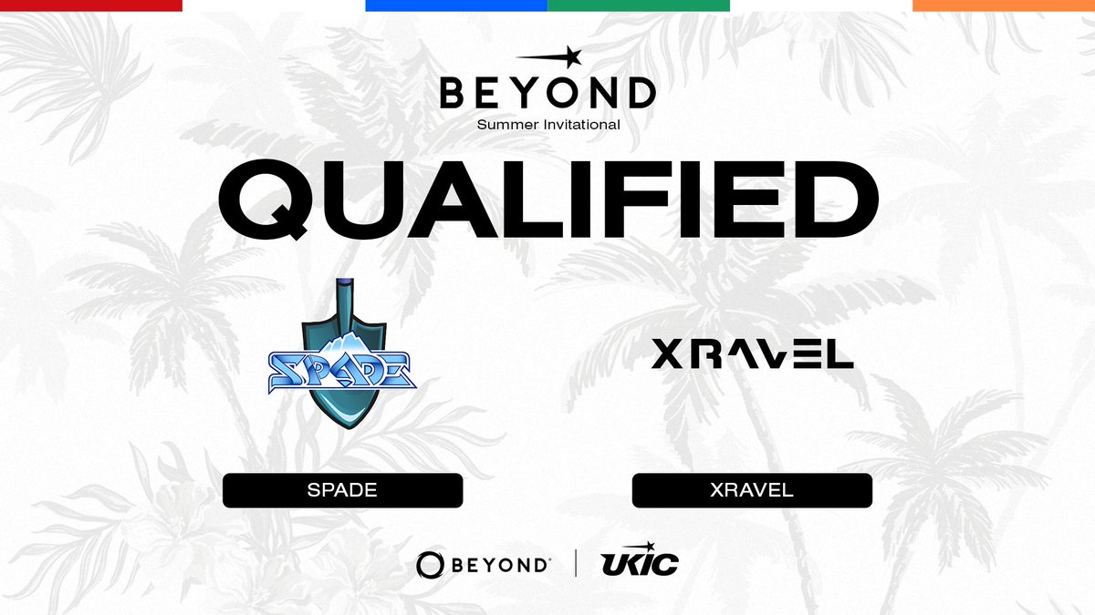 UKICircuit's tweet photo. Here are the first teams to qualify for the @Beyondnrg Summer Invitational 🏆 

🔹 @SPADECS
🔹 @XRAVELGG

Join us next Sunday for our final open qualifier!

#UKIC | #WeGoBeyond https://t.co/m6t7Zf7ZaI