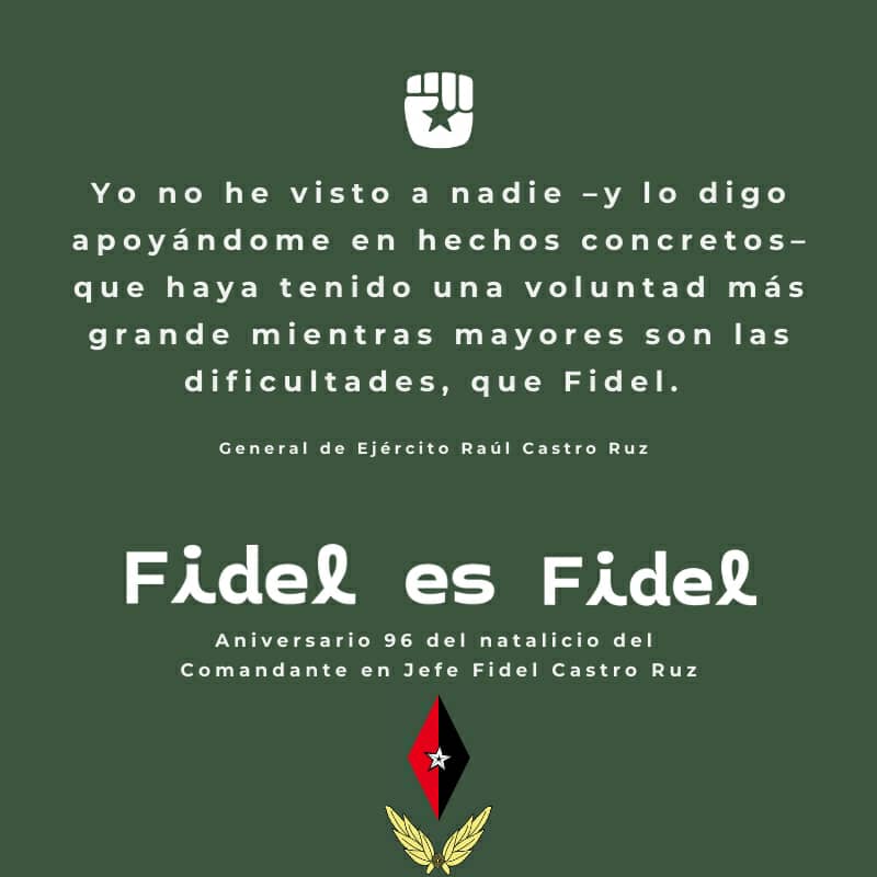 Faltan palabras para describirte y sobran corazones que quieren recordarte
#FidelVive #FidelPorSiempre #FeuUCMPinar