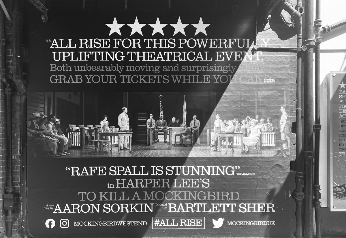 KinoOki7's tweet photo. Today I went to #TheGuielgud theatre for #Tokillamockingbird by Harper Lee, awesome cast and great stage work, very impressed #AtticusFinch #GwynethKeyworth (Scout Finch) #PatrickO’kane (Bob Ewell) https://t.co/UEfYWoZtGg