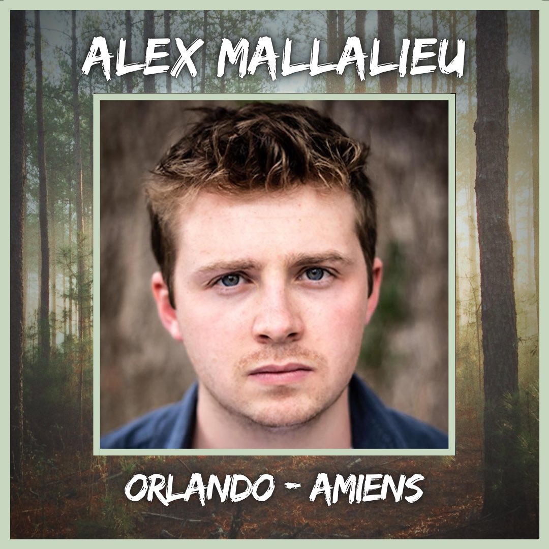 ✨CAST ANNOUNCEMENT✨

Next up is Alex Mallalieu who will be playing Orlando and Amiens 🎶🌳🪐

Alex is a GSA Actor-Musician graduate originally from France. 

Insta - @alexmallalieu 
Twitter - <a href="/MallalieuAlex/">Alex Mallalieu</a>