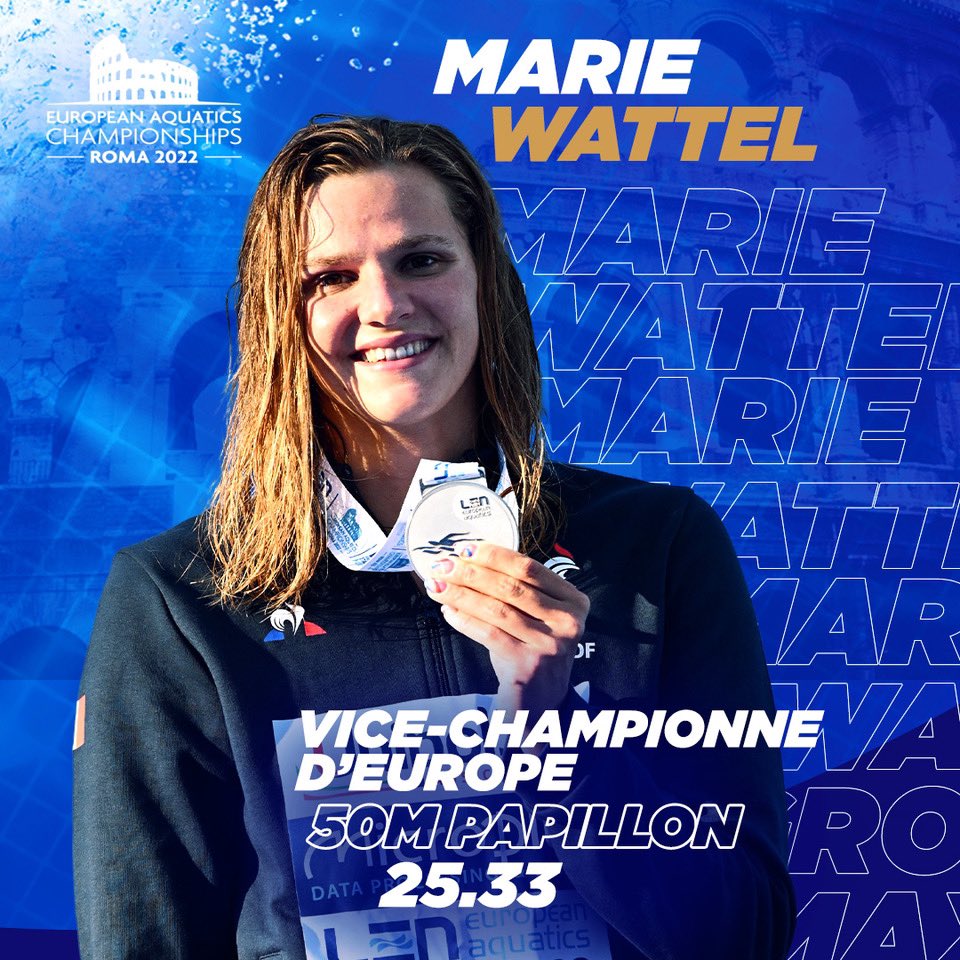 #EnDirect #Rome2022 #Natation
Que d’émotions ! 
Bravo Marie 👏🏼🇫🇷🥈
📸 KMSP/S.KEMPINAIRE 
#TeamFrance #TeamFFN