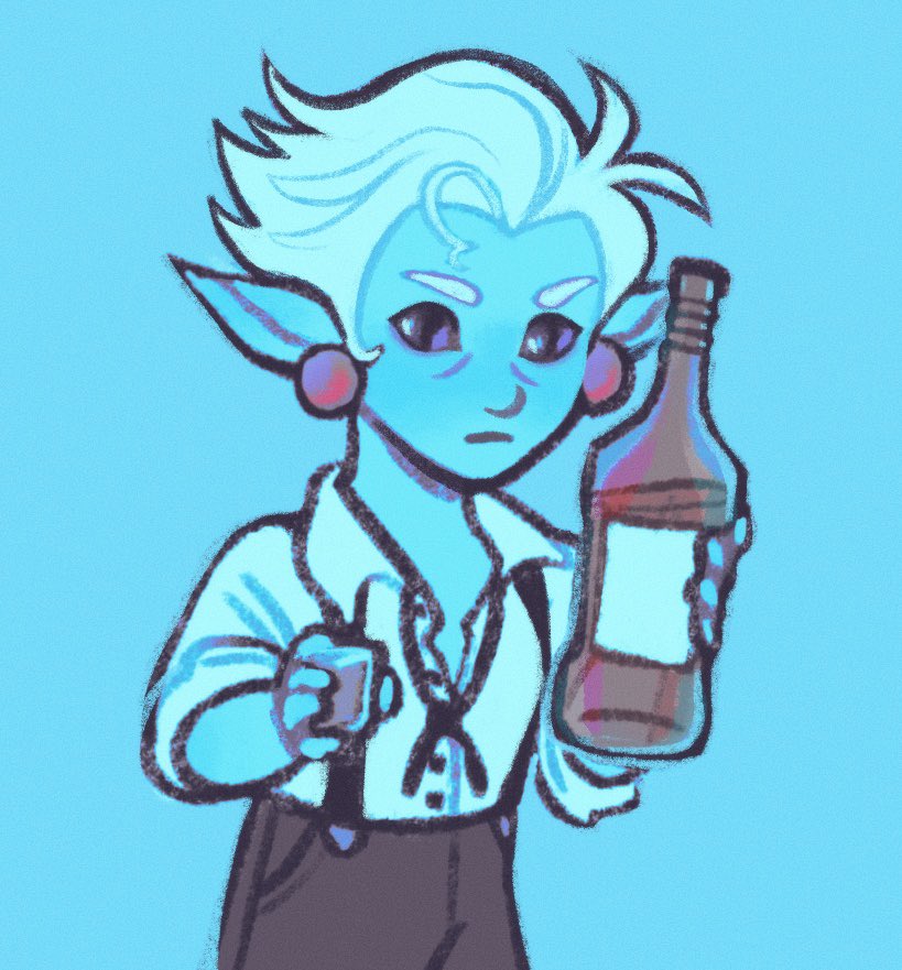 「Thinking about my deep-gnome DnD charact」|🌜Sam Pointon (Comms Open!)のイラスト