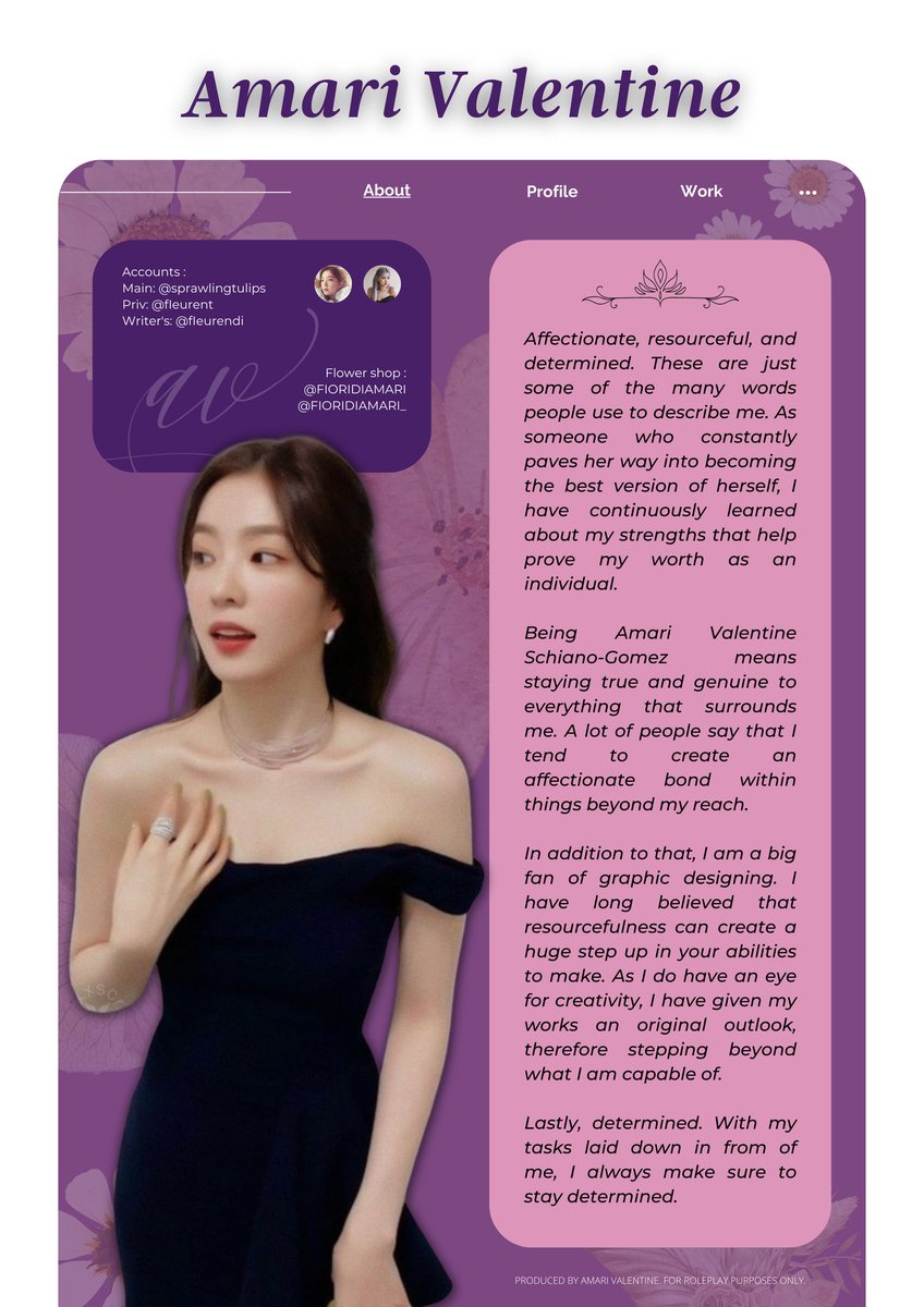 archivesamari's tweet photo. @LEWRITERS_HQ ㅤ
AMARI VALENTINE B. SCHIANO-GOMEZ
STRATEGIC OFFICER 

#LÉWeekLongActivity02

ㅤ https://t.co/RGfghdTgwj