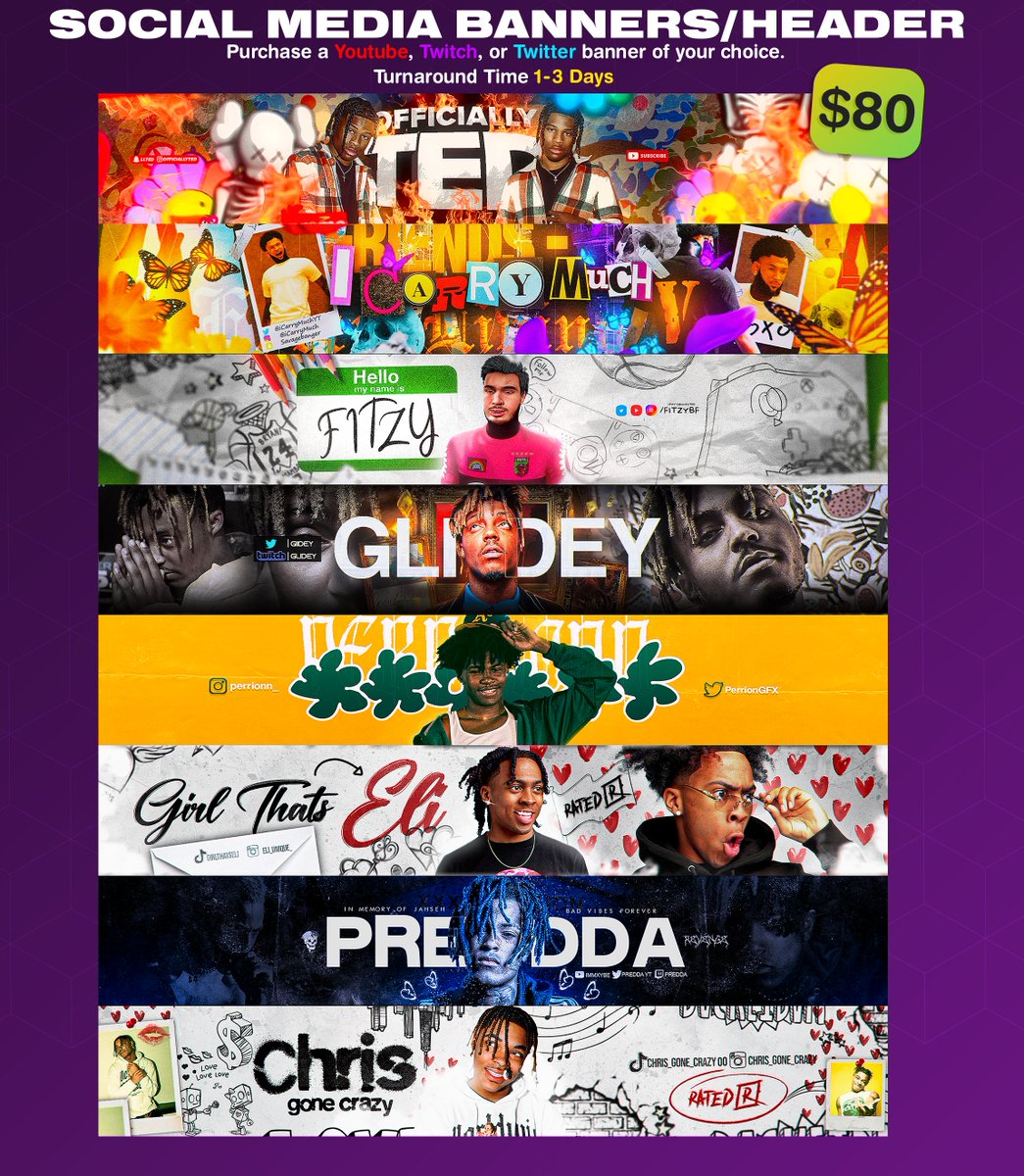 PerrionGfx's tweet photo. A lot of you may not know but I'm a graphic designer, who takes commissions for all types of designs. I'm now back designing full time with affordable prices. The prices I charge compared to the quality you receive are unbeatable. Commissions go fast⏱️

https://t.co/nfdg7zUJXX https://t.co/qRwFKIZltr