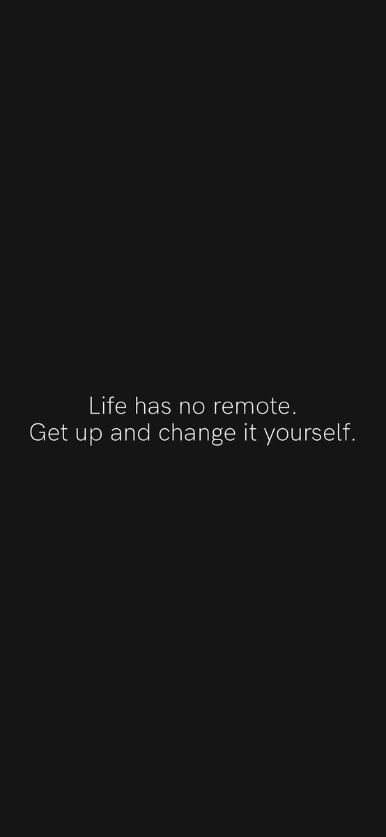 smgaillard's tweet image. Life has no remote. Get up and change it yourself.
From @AppMotivation #motivation #quote #motivationalquote

motivation.app/download