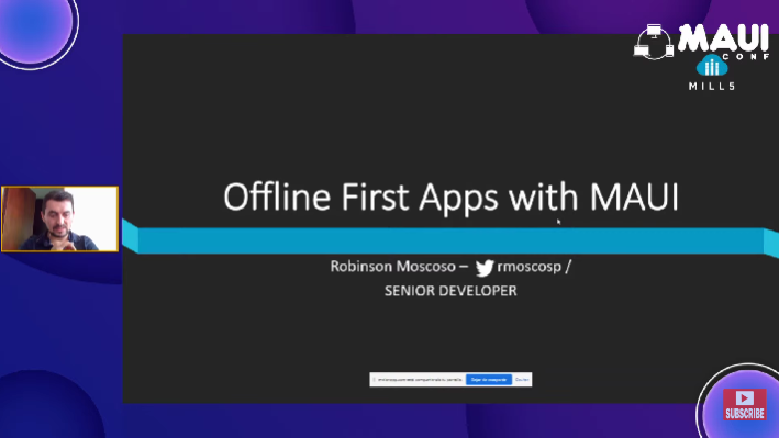 Nuestro quinto speaker invitado <a href="/rmoscosp/">Robinson Moscoso (no cofien en mis mensajes)</a> 
Con el tema: Offline first Apps con .NET MAUI
#MAUIConf2022
youtube.com/watch?v=UVgpBW…