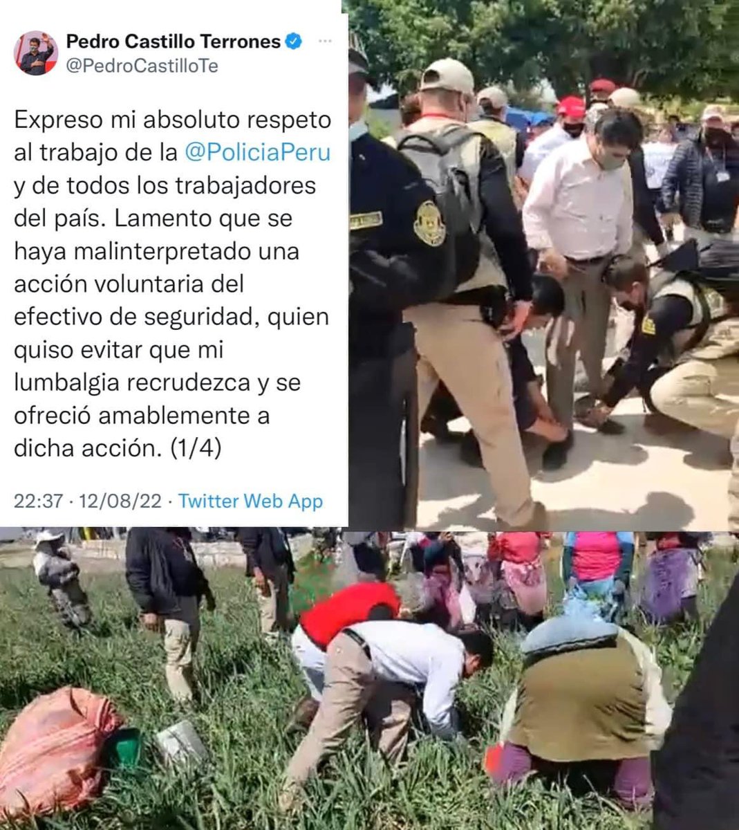 LRSanchz's tweet photo. Ahora resulta que tiene lumbalgia…pero hace tres días en Arequipa…🤔🤔… más mentiroso, imposible. https://t.co/WK8hh5kcdy