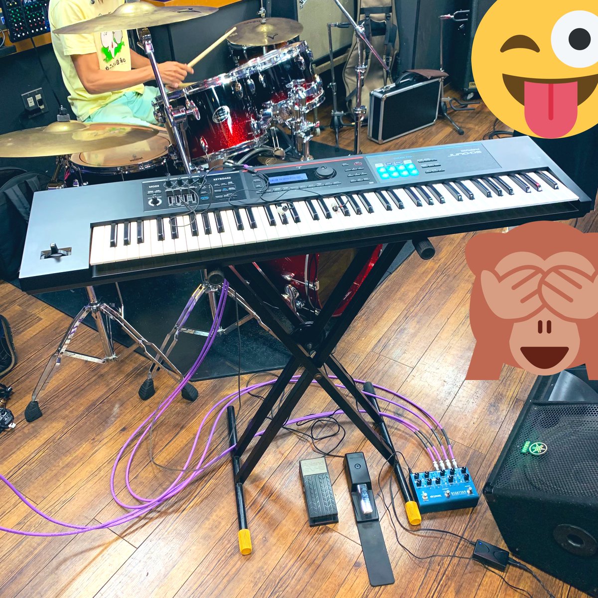 H1D3T0k3y's tweet photo. 久々のNOSTALGIAリハ
めっちゃ気持ち良かった
このメンバーと音を奏でる事ができて
一緒に楽しく食事ができて
お風呂まで入れるなんて最高すぎるよ
新曲作るの楽しみだなー💪
#nostalgia #epicrock #vocal #guitar #bass #drums #keyboard #roland #junods76 #strymon #nightsky #やきとりの名門秋吉 https://t.co/UD3F2MD3SA