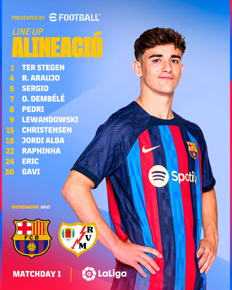 𝐀𝐋𝐈𝐍𝐄𝐀𝐂𝐈𝐎́𝐍
#BarçaRayo