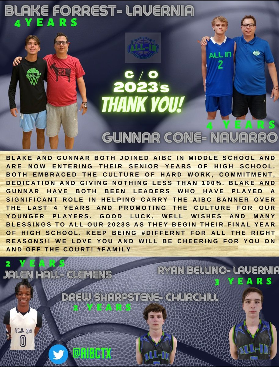To our 2023s who begin their senior year, well wishes and many blessings. Know we are always here, beyond just hoops 🌎>🏀 Enjoy the final year of this chapter prior to the next beginning 🙏💯 We will catch you in the gym ! #WeWork #different #family