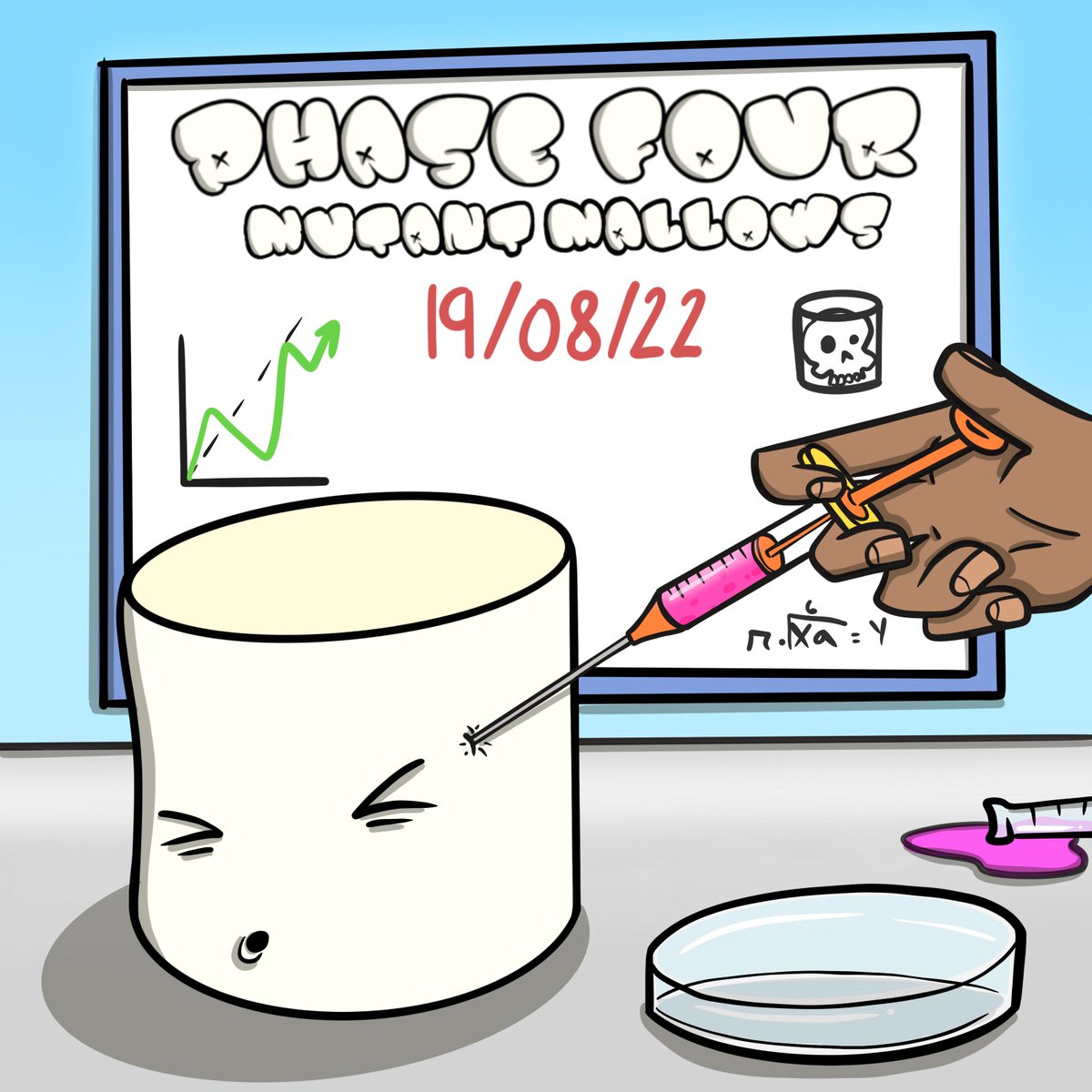 Fundaesnft's tweet photo. Deep in the candy jungle, Fun-tech scientists perform top secret experiments on the local fauna. 

The rare, Mallows had been particularly targeted as test subjects for new forms of candy mutation. https://t.co/KWFvrpQXgS
