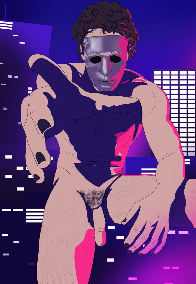 LadyLoki69's tweet photo. Experimenting and I saw @TheeMaskedGiant post, I just couldn't help but draw him. I thought it would be cool to try. 🍆🖤

#sizetwitter #gianttiny #giantman https://t.co/34ixagyWeO