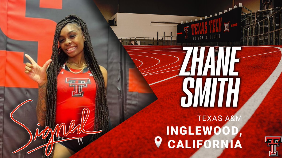 TexasTechTF's tweet photo. We're thrilled to be adding Zhane to our sprints/jumps squad! 

#WreckEm | @zeedenisee https://t.co/VvJRJFUGNH