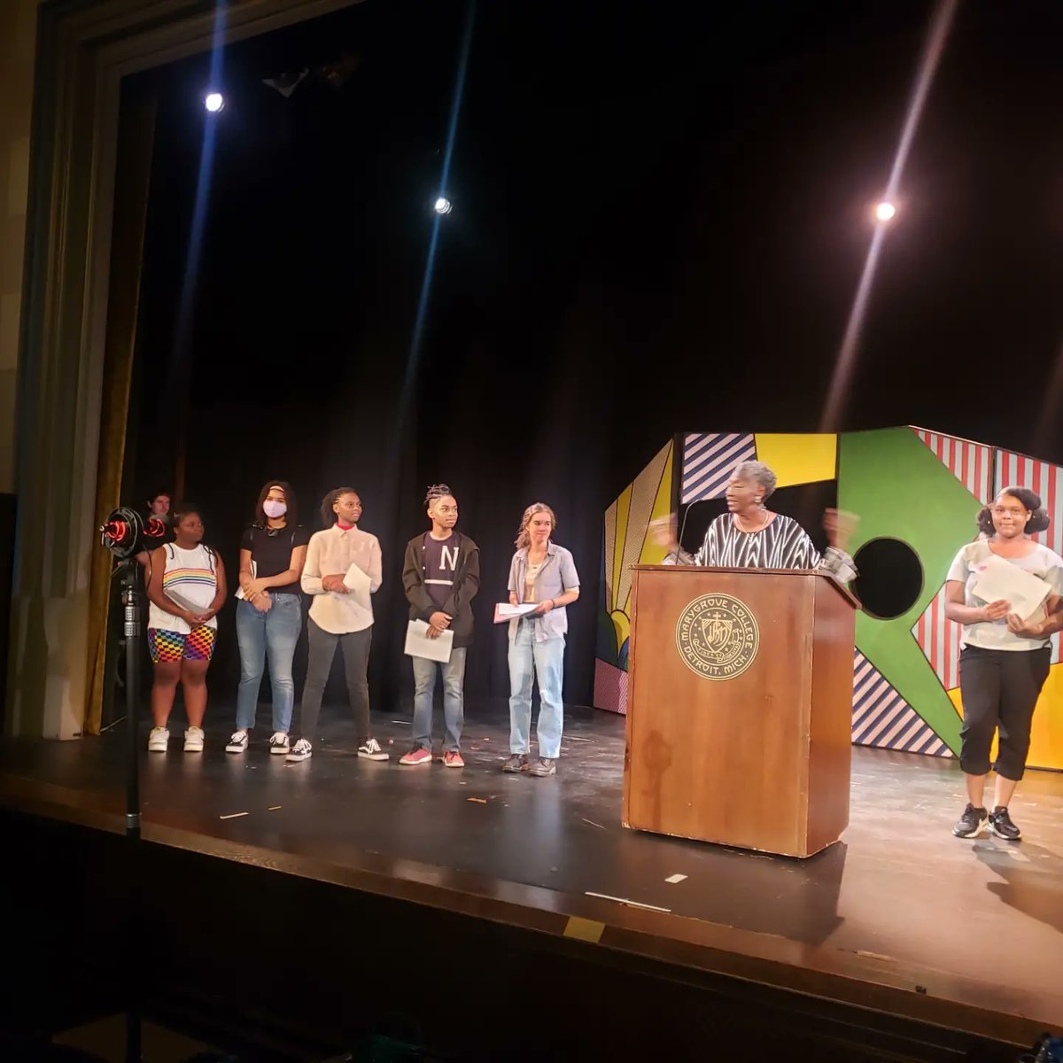 Congratulations youth actors! You have completed the #youthsummerconservatory2022. 

Thank you to SiD Executive Board Member Linda Spight for helping distribute this year's scholarships of $12K. 

And many thanks to the <a href="/MMFisherFdn/">Max M. & Marjorie S. Fisher Foundation</a> for making this work possible! 

#education