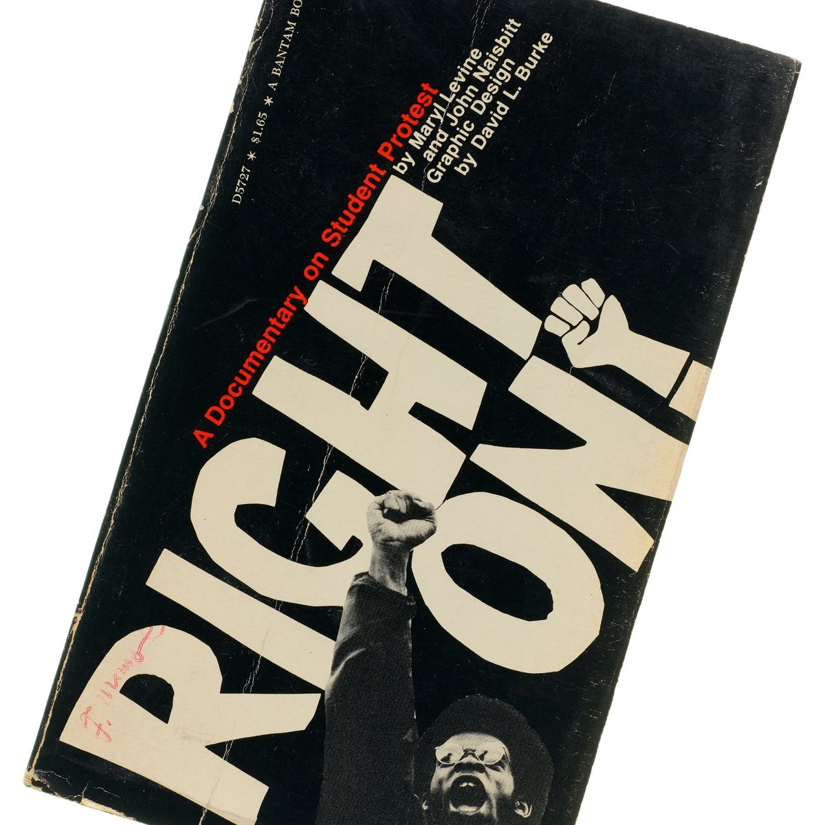 In the 70s, Right On!: A Documentary of Student Protest published results from a campus study alongside news coverage, quotes from students, and agitprop artwork. As the subtitle suggests, the design reads like a film in paperback form, writes <a href="/Lett_Arc/">Letterform Archive</a> >> aigaeod.co/righton