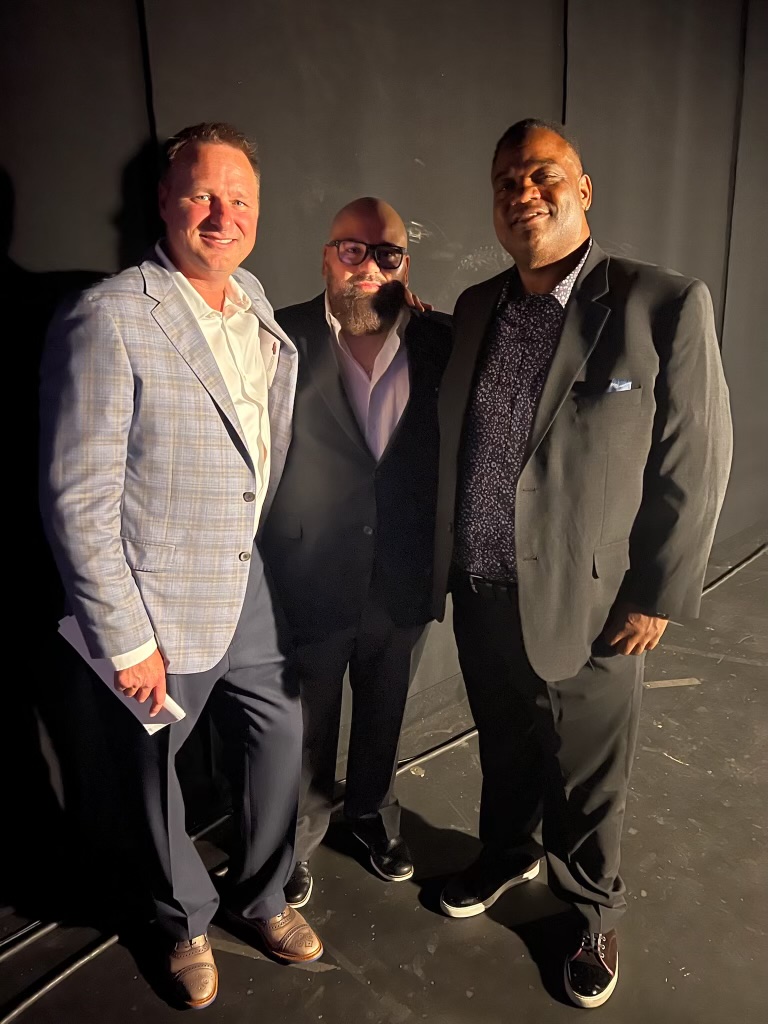 jasonwhitlock's tweet photo. Went home to Kansas City to celebrate 100-year anniversary of 810 WHB radio station. Reconnected with Chad Boeger and Steven St. John. Amazing celebration. #AMMayhem #JasonWhitlocksNeighborhood https://t.co/Az5LuQmi9w