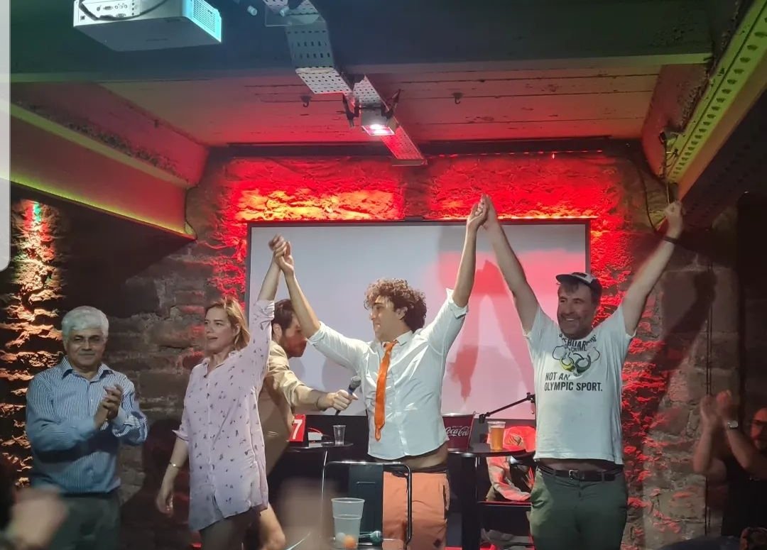 m_w_a_t's tweet photo. Show 18: King of the Table at @BarrelComedy. Hosted by #RayBadran and @PaulWilliams_12 and umpired by @marksilcox. Was thrilled to see this show crop up, as I had so much fun at @knock2bag. An incredibly entertaining night. Congrats to the winners @LouSanders and @phlaimeaux. https://t.co/b0ERJYDjBY