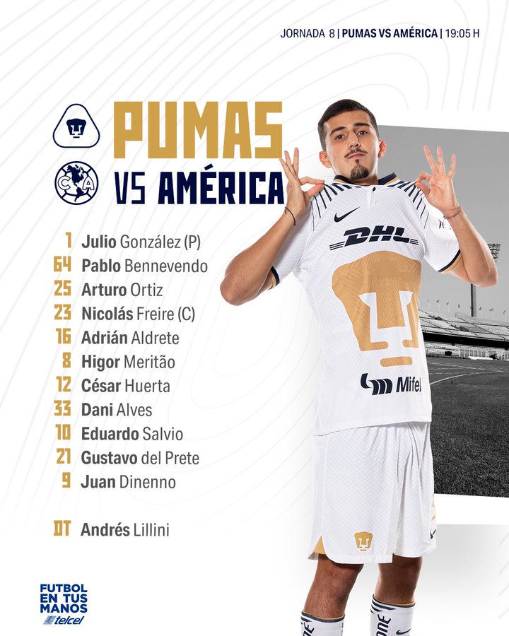 Goles y resumen del Pumas UNAM 0-3 Club América en Liga MX 2022 |  13/08/2022 - VAVEL México