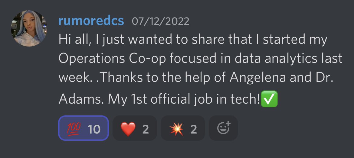 Malcolm Adams | Innovation & Economics 🌱💻 (@drmalcolmadams) on Twitter photo As <a href="/teneikaask_you/">Teneika Askew | Analytics & Automation</a> would say… WINSSS 🎉🎉🎉
I am so proud of the members of my program and can’t wait to see more of it!!! A month ago, a young sister started her first official job in tech!!!
Join <a href="/DiscoverTechApp/">Discover Apprenticeship (IT)</a> today!!! avidsolutionsintl.com/apprenticeship… As <a href="/teneikaask_you/">Teneika Askew | Analytics & Automation</a> would say… WINSSS 🎉🎉🎉
I am so proud of the members of my program and can’t wait to see more of it!!! A month ago, a young sister started her first official job in tech!!!
Join <a href="/DiscoverTechApp/">Discover Apprenticeship (IT)</a> today!!! avidsolutionsintl.com/apprenticeship…