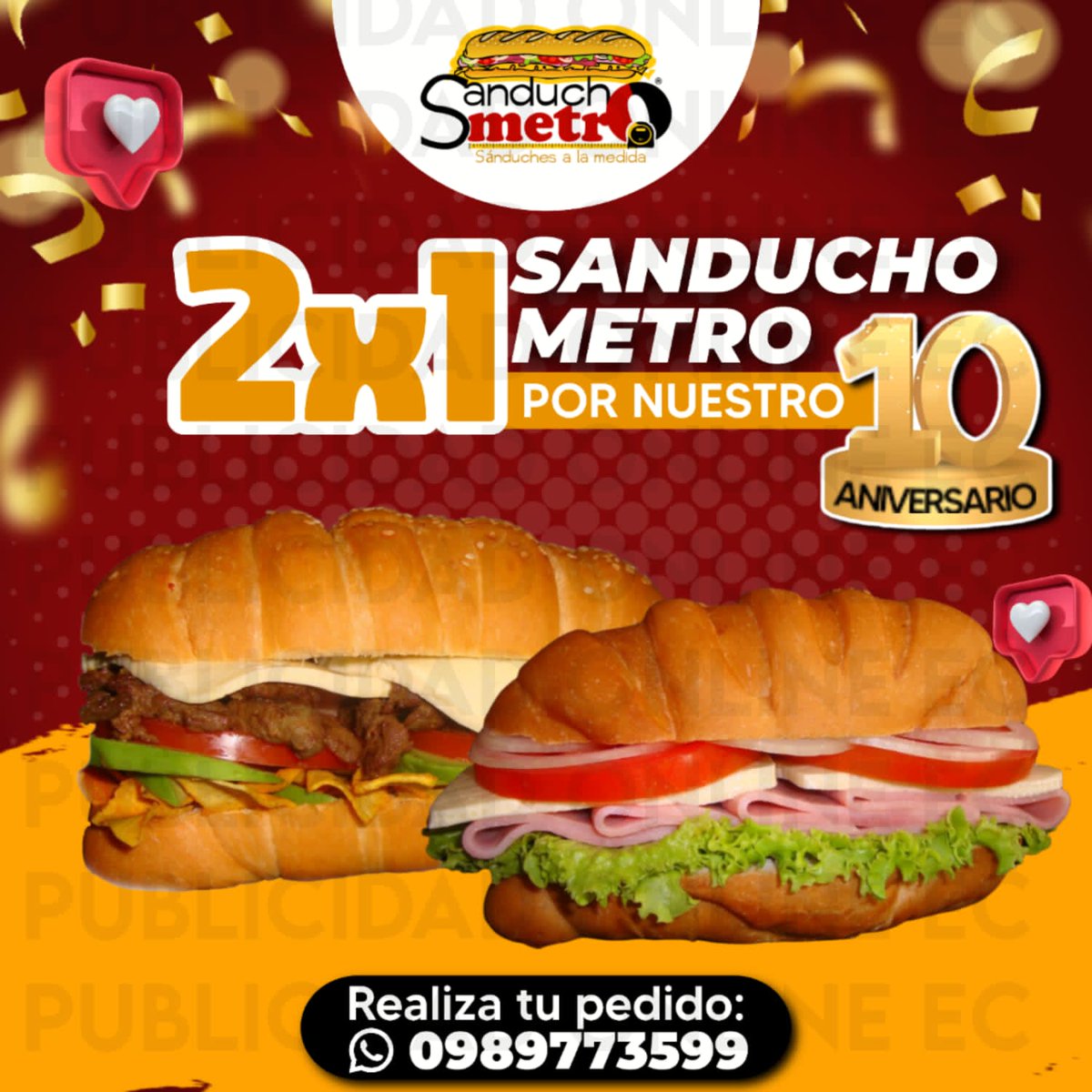Sanduchometro's tweet photo. Disfruta de tus sanduches favoritos con la SUPER PROMO 2X1 este Lunes 15, Martes 16 y Miércoles 17 de Agosto. Ordena Ya! 📲 0989773599 - 0992808075

#deliveryoficinas #deliverydomicilios #menuexpress #sanduches #breaks #refriguerios #capacitaciones #fastfood https://t.co/XYGEb9zJnz