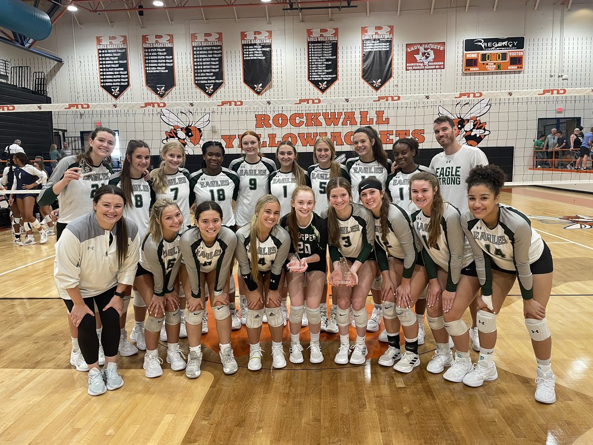prospervb's tweet photo. Your Prosper Eagles finished 2nd at the Battle for the Rock tournament. 

Special shout-out to sophomore Sophie Bridges and junior Ayden Ames on making the All-Tournament team. https://t.co/bKyfKRIctv