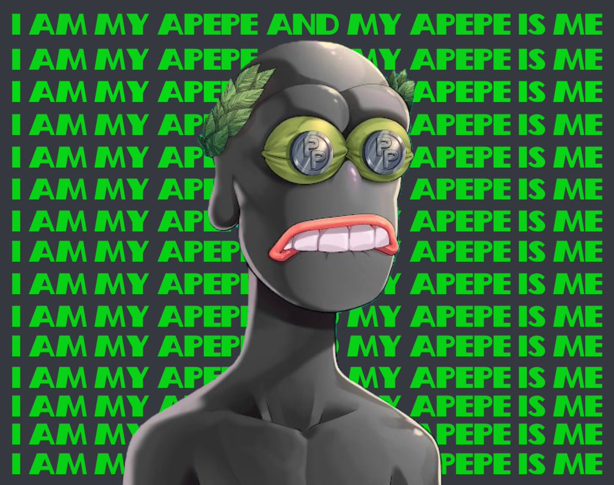 Bwab728's tweet photo. @RareApepeYC @opensea @DesignOneforall I am my apepe and my apepe is meee #rayc congrats! https://t.co/Jk8QiG6EbR