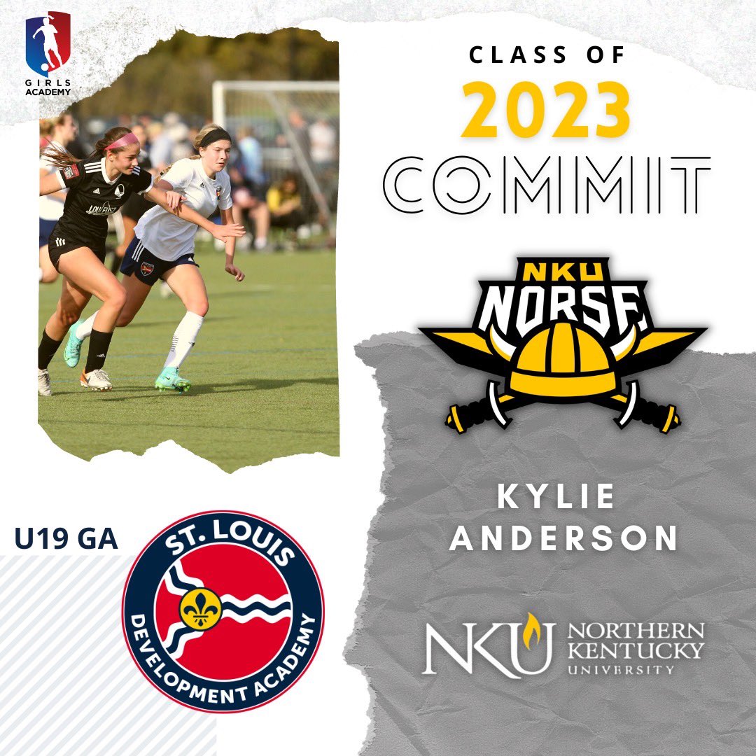 I am beyond excited and blessed to announce my verbal commitment to play division 1 soccer at Northern Kentucky University. Big thanks to my family, coaches, friends, and teammates for making this possible!! NORSE UP💛 <a href="/NKUNorseWSOC/">NKU Women's Soccer ⚽</a> @STLDevAcademy @05SportingStl <a href="/Coachguns/">Oakville Soccer</a>