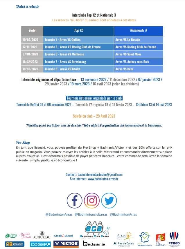 Badminton Club Arras tweet media