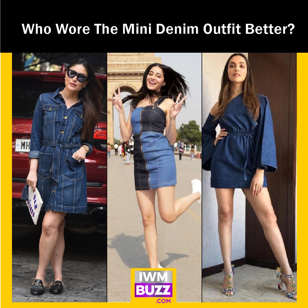 iwmbuzz's tweet photo. Who made statement look in denim dress?
#KareenaKapoorKhan
#AnanyaPanday
#DeepikaPadukone
#statementlooks #denimdress #minidenim #actress https://t.co/L0tZoMOLgM