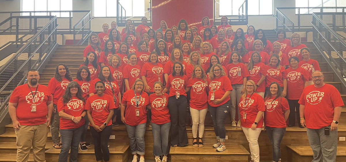 The Austin faculty/staff are ready to #powerup our students for a great school year! #weAREohana <a href="/abileneisd/">Abilene ISD</a>