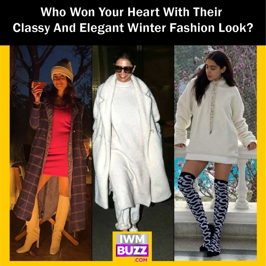 iwmbuzz's tweet photo. Whose stylish and exquisite winter outfits captured your heart?
#AliaBhatt
#DeepikaPadukone
#SaraAliKhan
#stylishlooks #winterfashion #actresses https://t.co/VnNUicBT8c