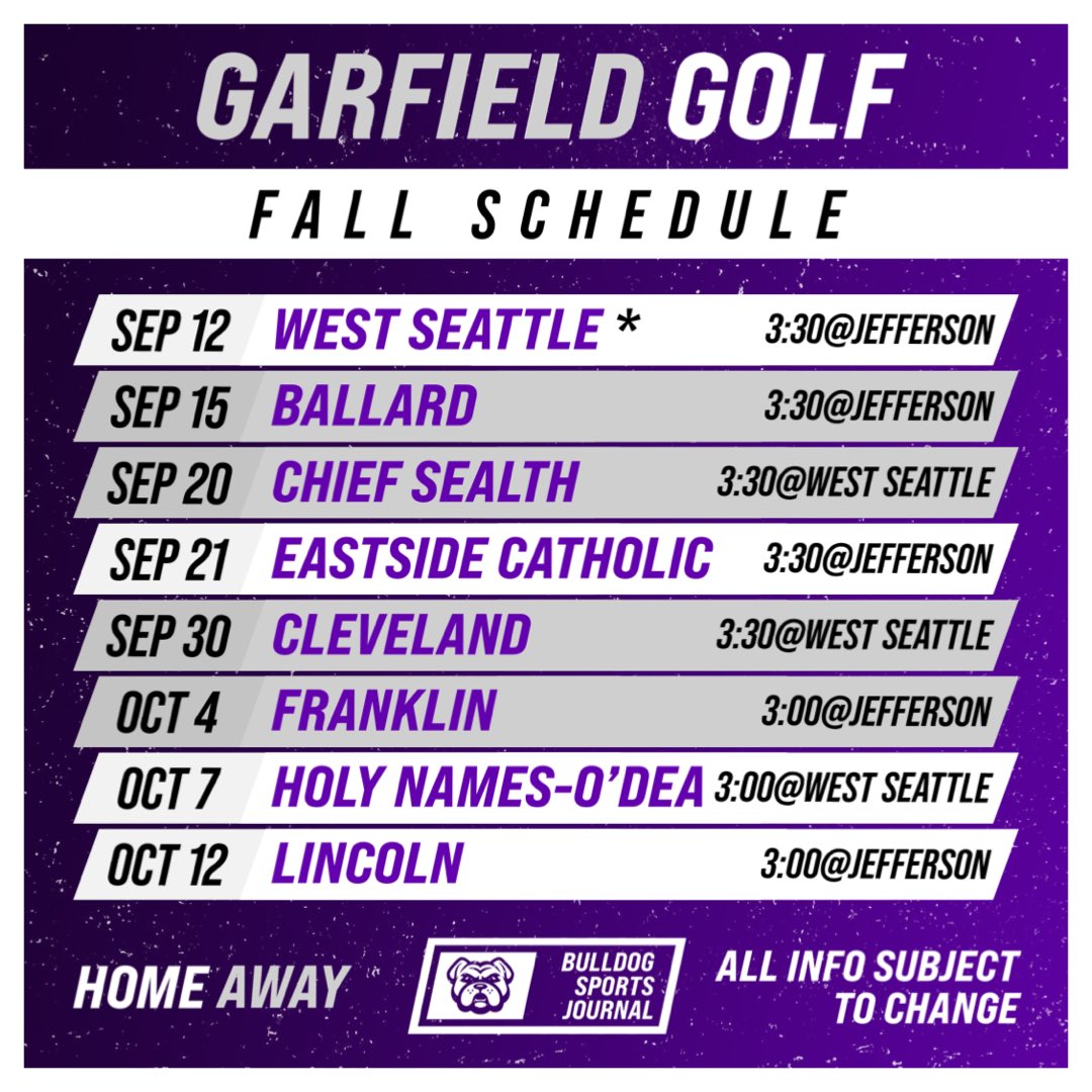 Continuing with our 2022-23 schedule for the Boys/Girls Golf teams! ⛳️
*Pre-season match
(Note: October 7 Girls team plays Holy Names and Boys team plays O’Dea)