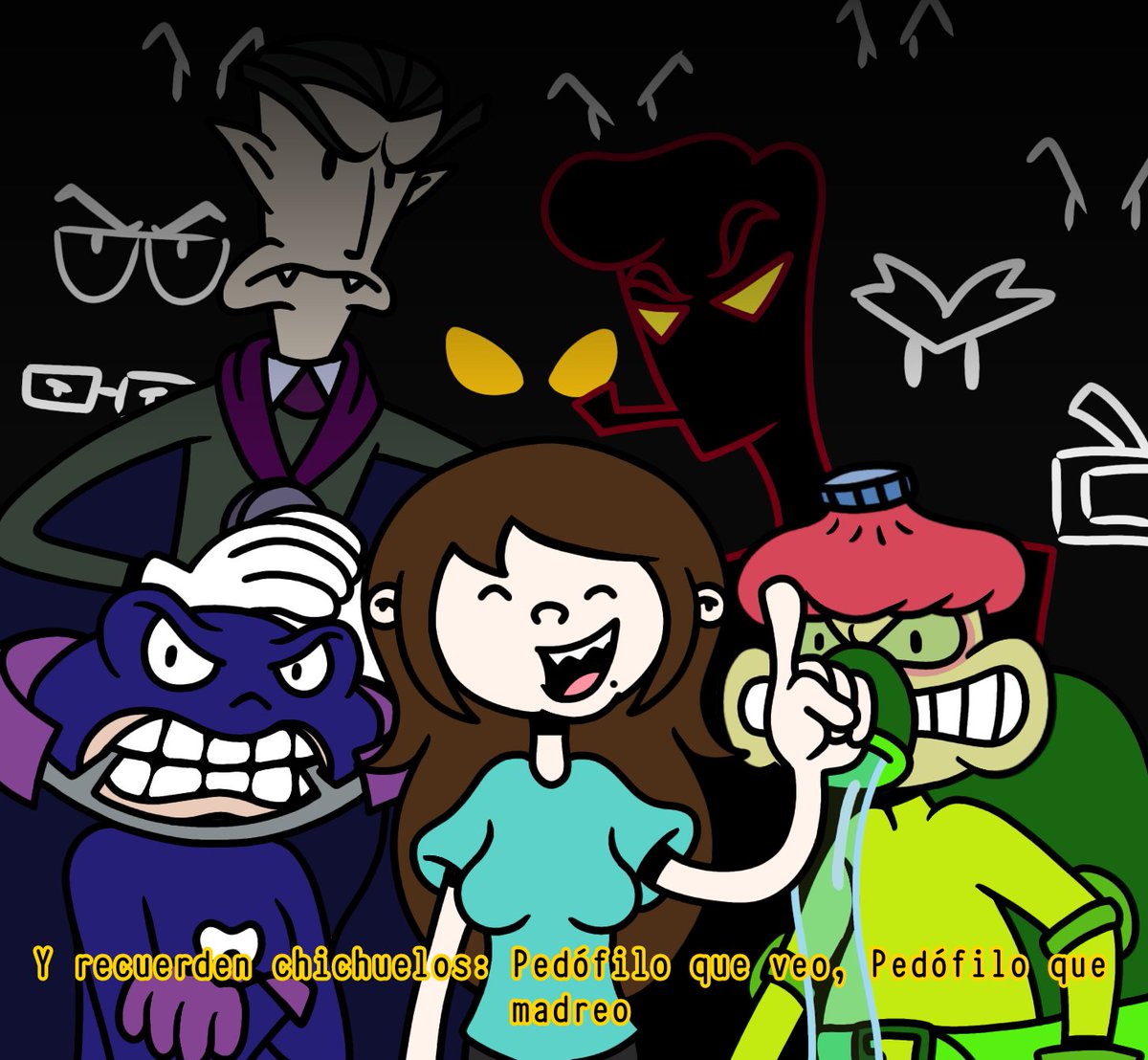 CatsMajora's tweet photo. Yep, They could be evil but they're not into that sick thing like Ped0phile
Translation: "Pedophile that I see , Pedophile that I beat up"
#maps #knd #myart #antimaps https://t.co/axWVzvy4E4