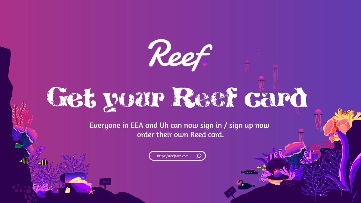 official_darick's tweet image. The #ReefCard is ready to be owned by people of #EEA and UK. Log into reefcard.com to get yours. 
#blockchain