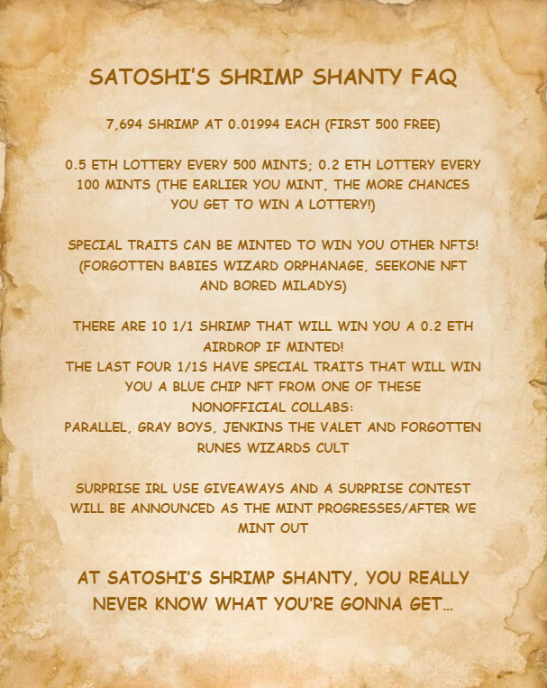 Satoshi's Shrimp Shanty - MINT LIVE tweet media