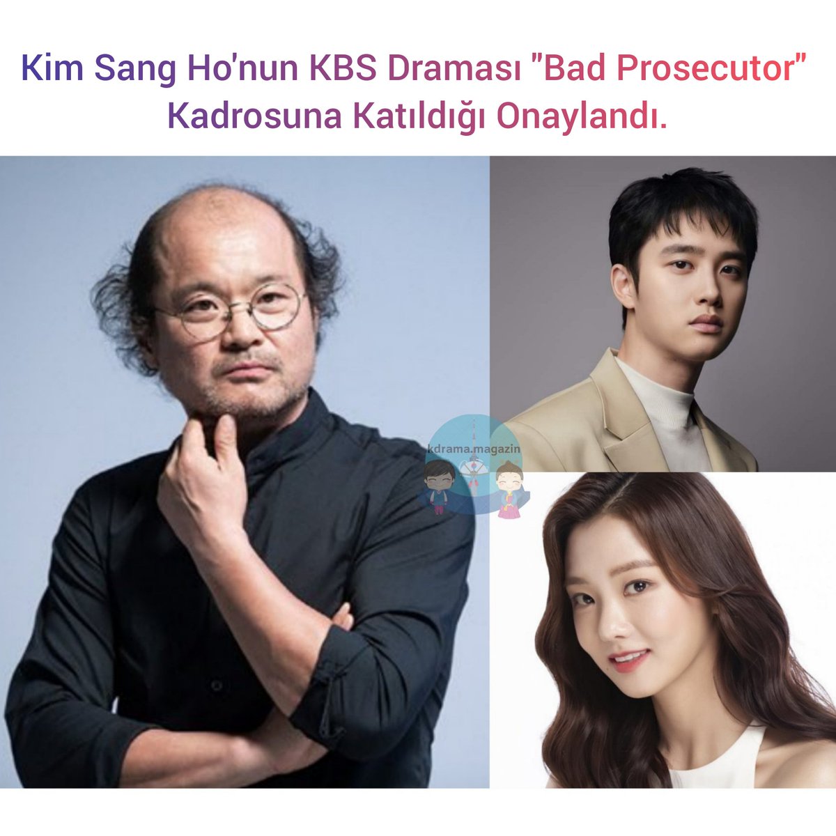 kdrama_magazin's tweet photo. #KimSangHo'nun KBS Draması #BadProsecutor Kadrosuna Katıldığı Onaylandı.  

🗓2022'nin 2. yarısında yayınlanacak.

#TrueSwordBattle #DO #EXO #KyungSoo #LeeSeHee #BadProsecutor #ProsecutorsJinsVictory
#DoKyungSoo #HaJoon #KimSangHo #LeeSiEon https://t.co/geTEK7diKT