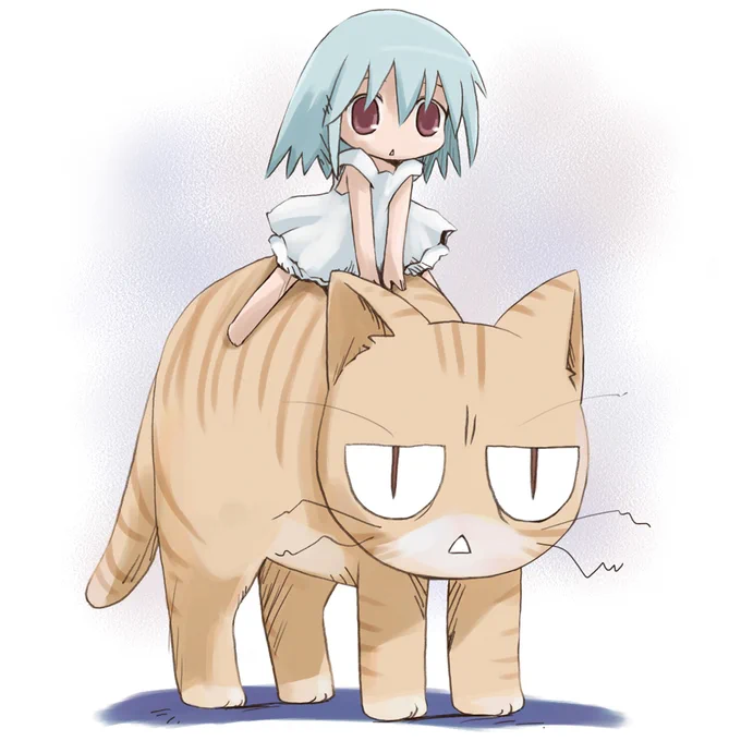 猫の上に妖精が来てるな… 