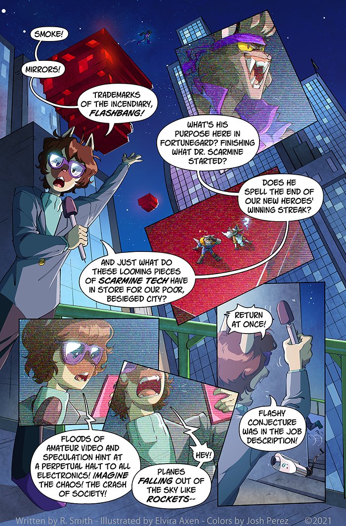 SWolvesComic's tweet photo. If you're into story driven, 90s inspired action cartoons, Stormwolves will scratch that itch!💥
https://t.co/VA2SUY6oYX
The city of Fortunegard can use heroes, and two rise up amidst the escalating challenges.

#SPDBFReview #smallpressday2022 https://t.co/9Klx1BCEiF