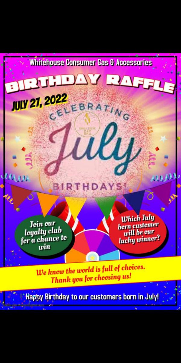 Happiest of birthdays to our July born customers 🥳🥳🥳