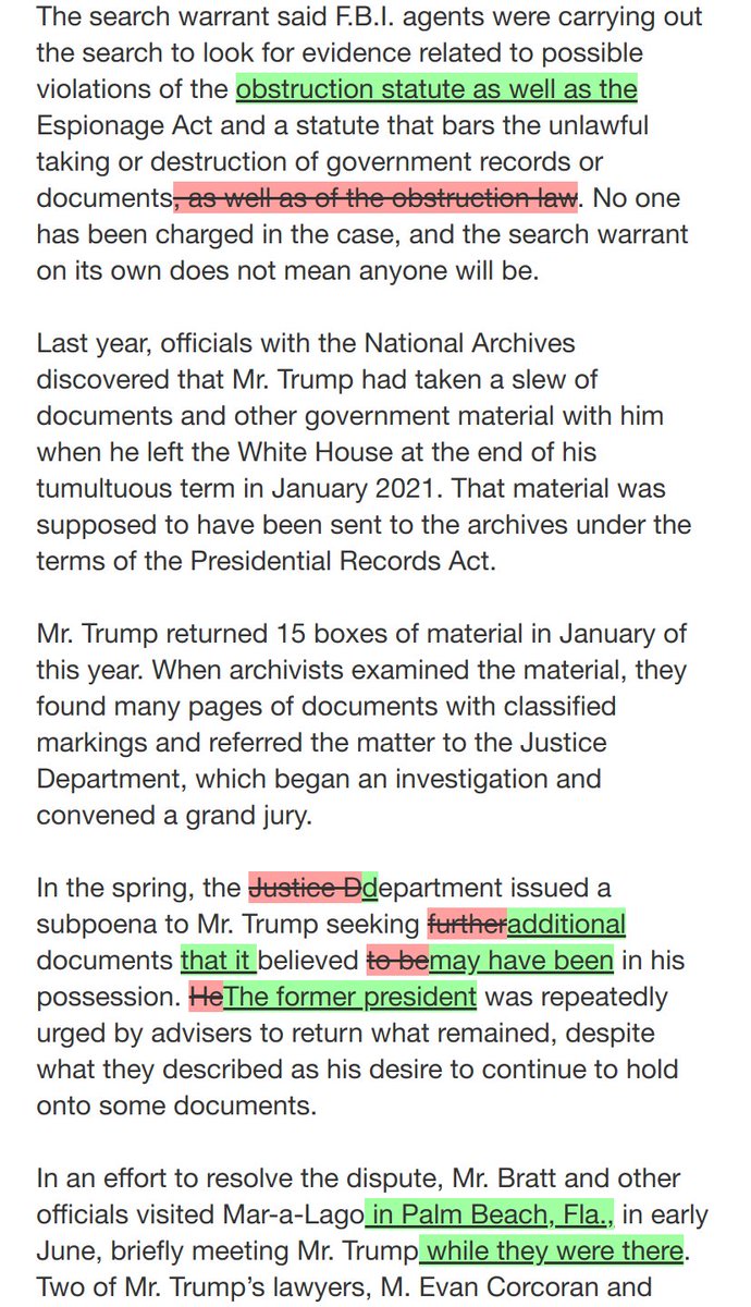 maggiediffs's tweet photo. .@maggiet1m3 Update to: 'Trump Lawyer Told Justice Dept. That Classified Material Had Been Returned' https://t.co/HJ4SLaZy7k https://t.co/6312I50Ptg