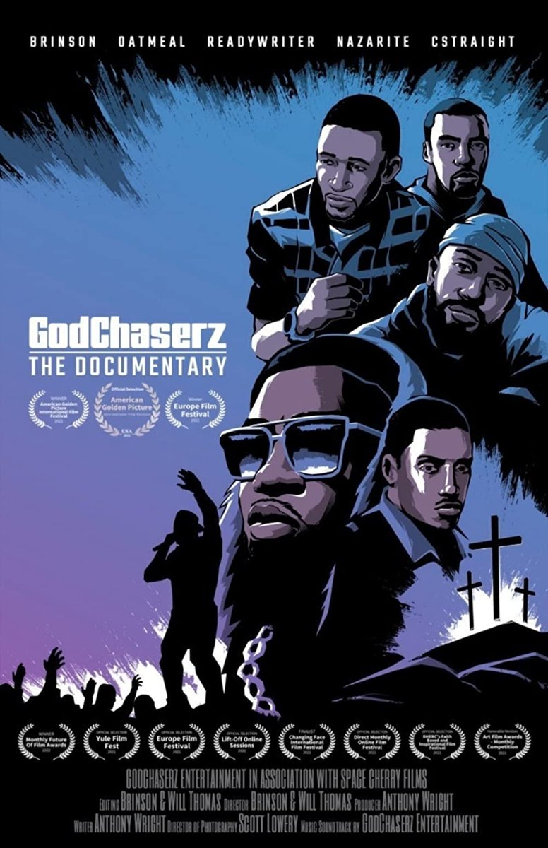FILMFAAAF's tweet image. Day 4 of the festival featuring several soul-stirring stories including, GodChaserz: The Documentary. 

 The Hand of God changes a generation as the unlikely pairing of faith and hip-hop disrupt the culture. 
Premieres @ 4 pm.

Tickets are available at lakefrontfilmfest.com
