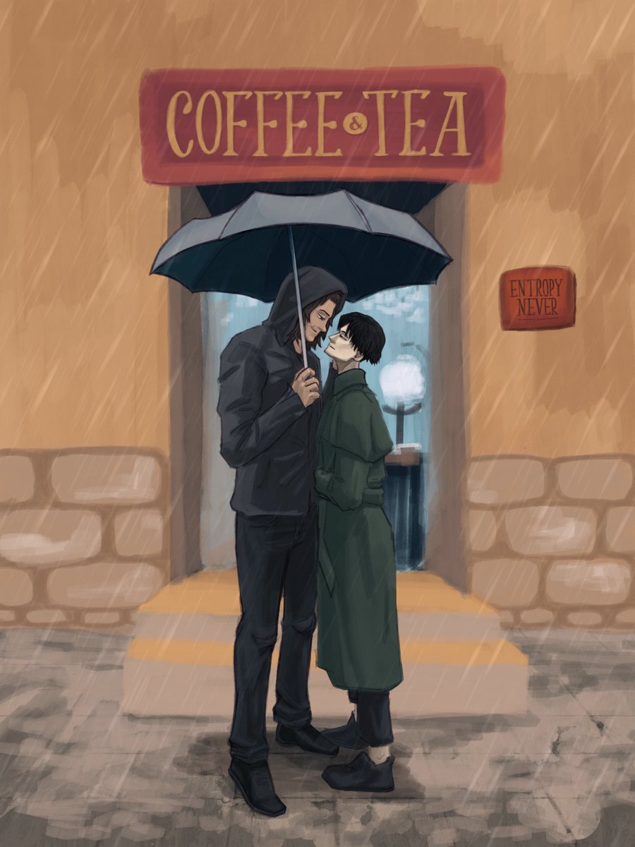 entropynever's tweet photo. Rainy day ☔️ 
#ereri #rivaere #snk https://t.co/NWbZHrh2cK