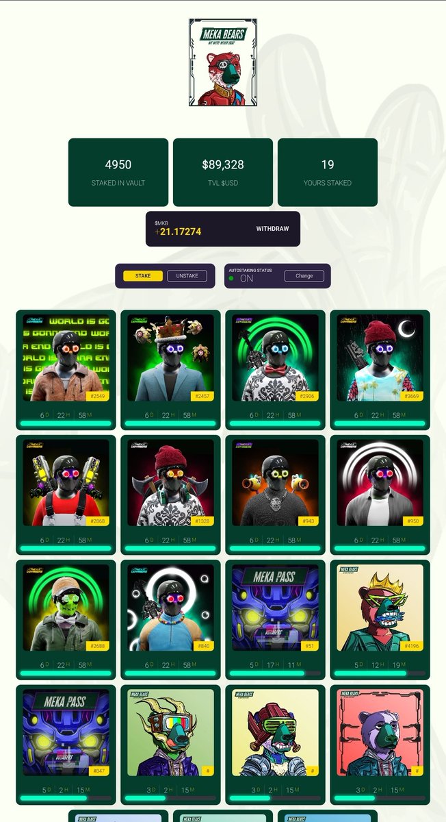 0xMusubi's tweet photo. @nftsonsolana Just gonna keep adding @meka_bears
Healthy dip on the bears and Voyagers collection just released yesterday π
Great opportunity to join the #MekaArmy if you're not in yet! https://t.co/lWCvJPReh7