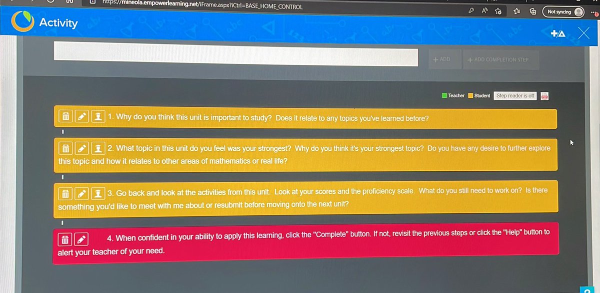 Working on some unit reflections #Synergy #Empower