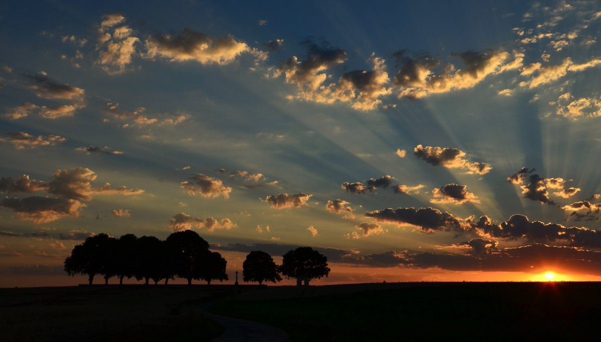 Summer sunset at Courcelette British Cemetery on the Somme, taken during the #WW1Centenary. #nofilter