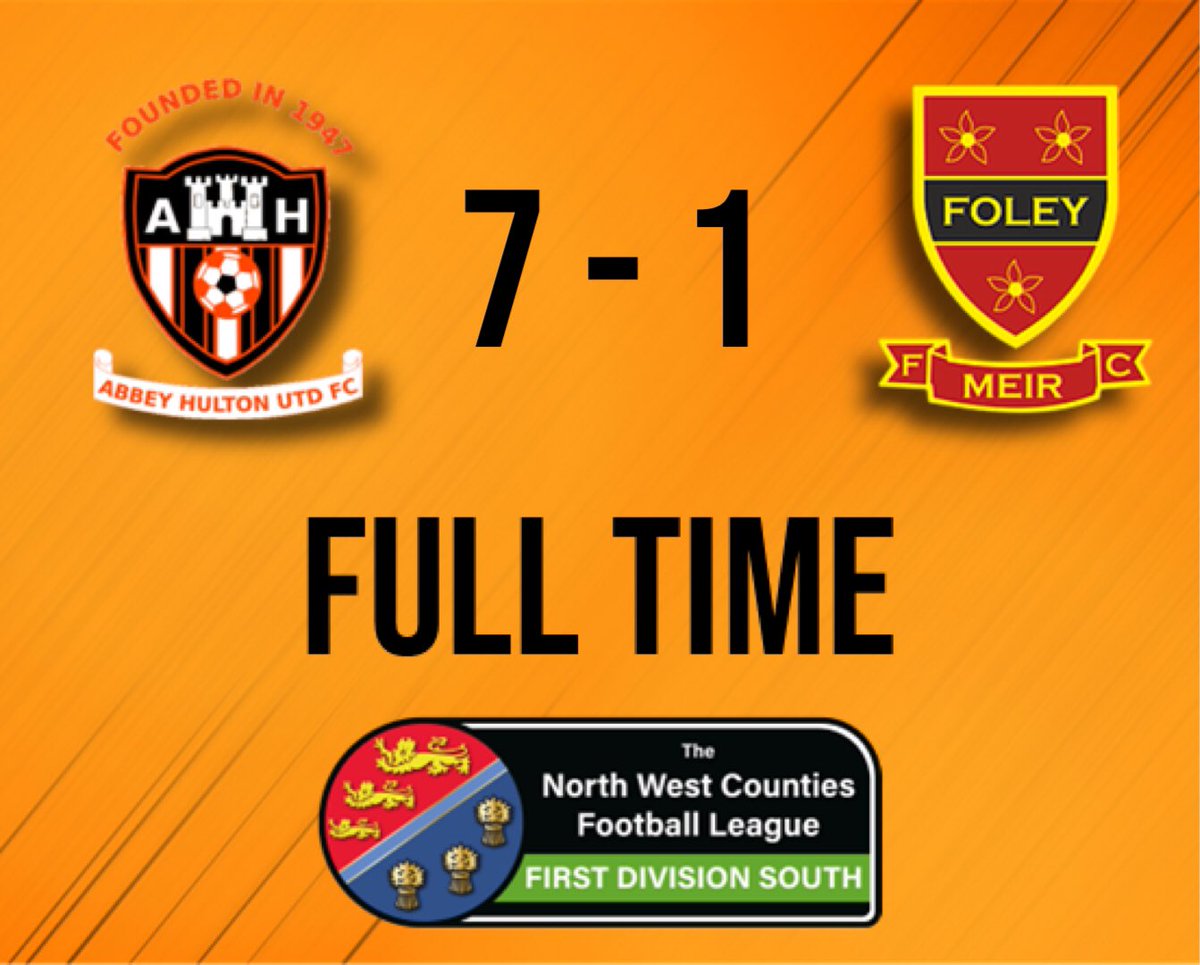 HultonUtd's tweet photo. A mixed day for the Abbey.

Our First team ran out 7-1 winners against Foley Meir Fc

However the Reserves came away on the end of a unfortunate 9-0 loss away at Wolstanton Untied.

🟠⚫️UTA⚫️🟠

#UTA #UpTheAbbey https://t.co/EuY8xg6n0B